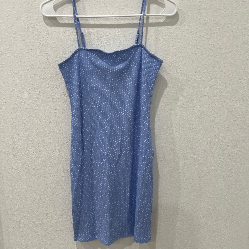 Blue Polka Dot Women's Dress